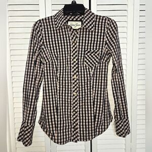 Guess Jeans Women's M Plaid Long Sleeve Shirt